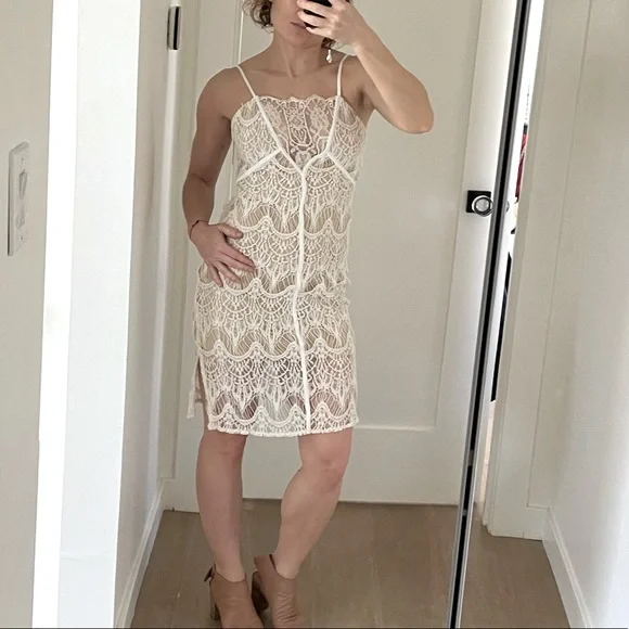 Tobi | Dresses | Nwot Tobi Sz Xs Lined Lace White Dress Midi Gorgeous |  Poshmark